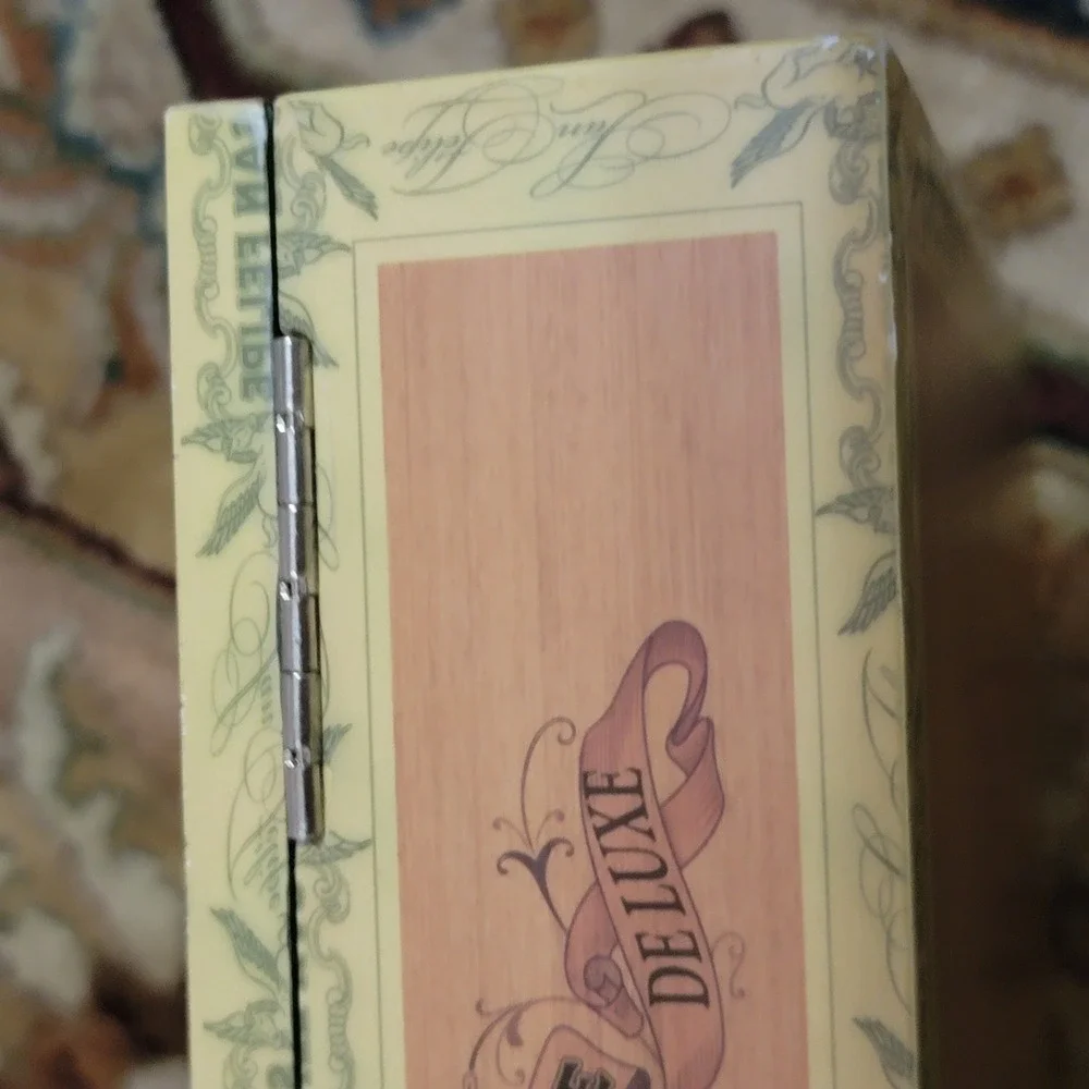 San Felipe Cigar Box Decorative Storage Hinged Lid Keepsake Organizer
